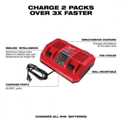 Milwaukee M18 18-Volt Lithium-Ion XC Starter Kit w/Two 5.0Ah Batteries, Charger and Dual Bay Rapid Charger -Power Tools Accessories Sales Shop milwaukee outdoor power batteries chargers 48 59 1852b 48 59 1802 40 1000