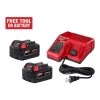 Milwaukee M18 18-Volt Lithium-Ion XC Starter Kit with Two 5.0Ah Batteries and Charger