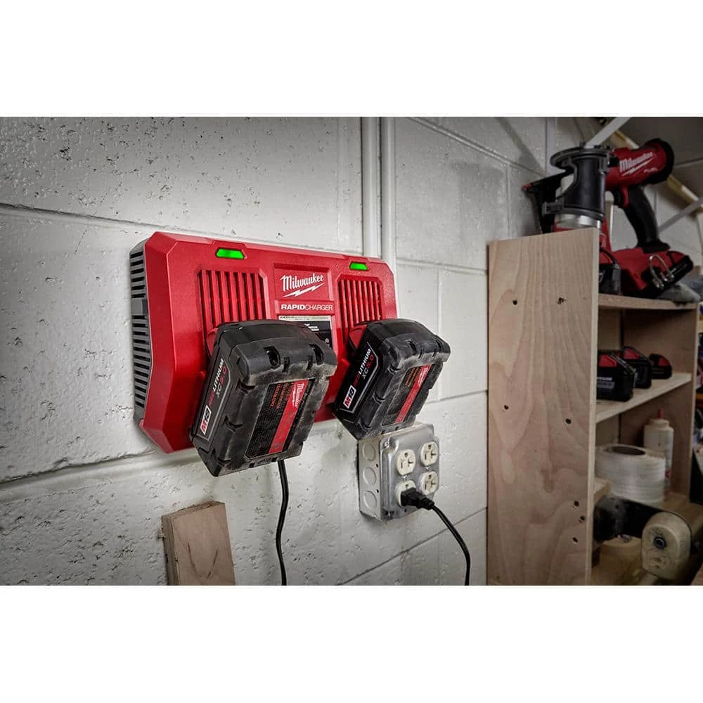Milwaukee M18 18-Volt Lithium-Ion Starter Kit with Two 5.0 Ah Battery Packs and Dual Bay Rapid Charger 6 Milwaukee M18 18-Volt Lithium-Ion Starter Kit with Two 5.0 Ah Battery Packs and Dual Bay Rapid Charger - Image 6
