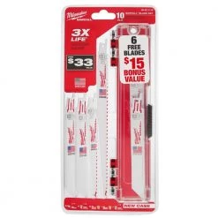 Milwaukee SAWZALL Wood and Metal Cutting Bi-Metal Reciprocating Saw Blade Set (16-Piece) -Power Tools Accessories Sales Shop milwaukee reciprocating saw blades 49 22 1110y a0 1000