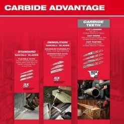 Milwaukee Reciprocating Saw Blade Set + WRECKER Nitrus Carbide Blade & SHOCKWAVE Impact Duty Bit Set W/Carabiner (89-Piece) -Power Tools Accessories Sales Shop milwaukee reciprocating saw blades 49 22 1113e 48 32 4489 1d 1000