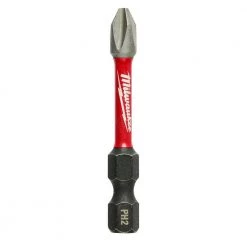 Milwaukee SHOCKWAVE Impact Duty 2 in. Phillips #2 Alloy Steel Screw Driver Bit (1-Pack) -Power Tools Accessories Sales Shop milwaukee screwdriver bits 48 32 4462 44 1000