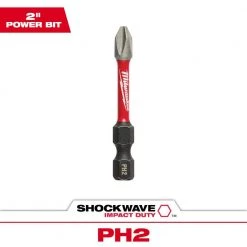 Milwaukee SHOCKWAVE Impact Duty 2 in. Phillips #2 Alloy Steel Screw Driver Bit (1-Pack)