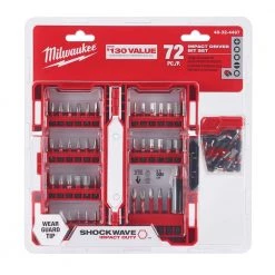 Milwaukee SHOCKWAVE Impact-Duty Alloy Steel Screw Driver Bit Set (72-Piece) with Right Angle Drill Adapter -Power Tools Accessories Sales Shop milwaukee screwdriver bits 48 32 4497 48 32 2390 77 1000