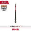 Milwaukee SHOCKWAVE Impact Duty 3-1/2 in. Phillips #2 Alloy Steel Screw Driver Bit (1-Pack)