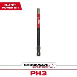 Milwaukee SHOCKWAVE Impact Duty 3-1/2 in. Phillips #3 Alloy Steel Screw Driver Bit (1-Pack)