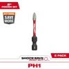 Milwaukee SHOCKWAVE Impact Duty 2 in. Phillips #1 Alloy Steel Screw Driver Bit (5-Pack)