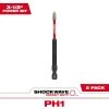 Milwaukee SHOCKWAVE Impact Duty 3-1/2 in. Phillips #1 Alloy Steel Screw Driver Bit (2-Pack)