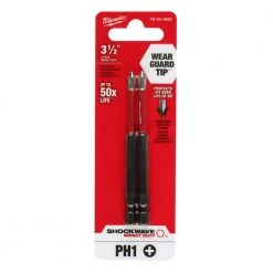 Milwaukee SHOCKWAVE Impact Duty 3-1/2 in. Phillips #1 Alloy Steel Screw Driver Bit (2-Pack) -Power Tools Accessories Sales Shop milwaukee screwdriver bits 48 32 4660 77 1000