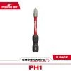 Milwaukee SHOCKWAVE Impact Duty 2 in. Phillips #1 Alloy Steel Screw Driver Bit (2-Pack)