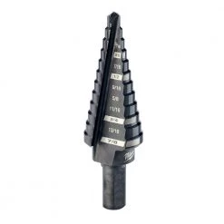 Milwaukee 3/16 in. - 7/8 in. #4 Black Oxide Step Drill Bit (12-Steps) -Power Tools Accessories Sales Shop milwaukee step drill bits 48 89 9204 1f 1000