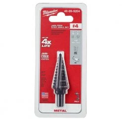 Milwaukee 3/16 in. - 7/8 in. #4 Black Oxide Step Drill Bit (12-Steps) -Power Tools Accessories Sales Shop milwaukee step drill bits 48 89 9204 77 1000