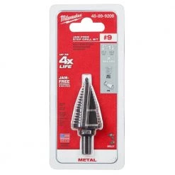Milwaukee 7/8 in. - 1-1/8 in. #9 Black Oxide Step Drill Bit (2-Steps) -Power Tools Accessories Sales Shop milwaukee step drill bits 48 89 9209 77 1000