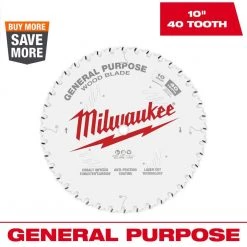 Milwaukee 10 in. x 40-Tooth General Purpose Circular Saw Blade
