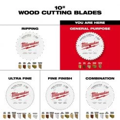 Milwaukee 10 in. x 40-Tooth General Purpose Circular Saw Blade 15 Milwaukee 10 in. x 40-Tooth General Purpose Circular Saw Blade -Power Tools Accessories Sales Shop milwaukee table saw blades miter saw blades 48 40 1024 66 1000