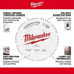 Milwaukee 10 in. x 50-Tooth Combination Circular Saw Blade -Power Tools Accessories Sales Shop milwaukee table saw blades miter saw blades 48 40 1026 1d 1000