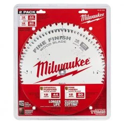 Milwaukee 12 in. x 44-Tooth and 80-Tooth Circular Saw Blade (2-Pack) -Power Tools Accessories Sales Shop milwaukee table saw blades miter saw blades 48 40 1232 c3 1000