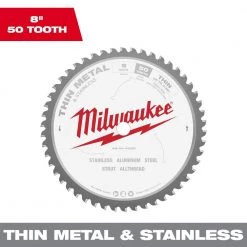 Milwaukee 8 in. x 50 Carbide Teeth Thin Metal & Stainless Cutting Circular Saw Blade