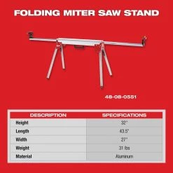 Milwaukee Folding Miter Saw Stand -Power Tools Accessories Sales Shop milwaukee tool stands 48 08 0551 1d 1000