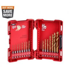 Milwaukee SHOCKWAVE Impact-Duty Titanium Drill Bit Set (15-Piece)