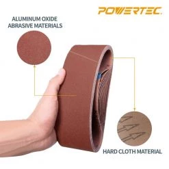 POWERTEC 3 in. x 18 in. 240-Grit Aluminum Oxide Sanding Belt (10-Pack) -Power Tools Accessories Sales Shop powertec power sander accessories 110870 1f 1000