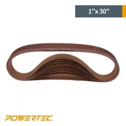POWERTEC 1 in. x 30 in. 400-Grit Aluminum Oxide Sanding Belt (10-Pack) -Power Tools Accessories Sales Shop powertec power sander accessories 111370 4f 1000