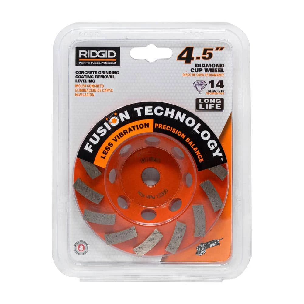 RIDGID 4.5 in. Turbo Cup Wheel 3 RIDGID 4.5 in. Turbo Cup Wheel - Image 3