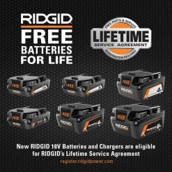 RIDGID 18V 6.0 Ah and 4.0 Ah MAX Output Lithium-Ion Batteries and Charger Kit with Bag -Power Tools Accessories Sales Shop ridgid outdoor power batteries chargers ac840060sb1 fa 1000