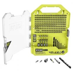 RYOBI 200-Piece Drill and Impact Drive Set -Power Tools Accessories Sales Shop ryobi drill bit combination sets a982004 1f 1000
