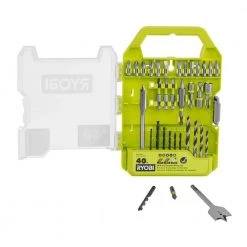 RYOBI Drill and Impact Drive Kit (40-Piece) -Power Tools Accessories Sales Shop ryobi drill bit combination sets a98401 1d 1000