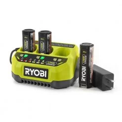 RYOBI USB Lithium 3-Port Charger with USB Lithium 2.0 Ah Lithium-ion Rechargeable Battery -Power Tools Accessories Sales Shop ryobi outdoor power batteries chargers fvch01 fvb01 1f 1000