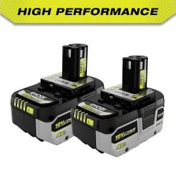 RYOBI ONE+ 18V HIGH PERFORMANCE Lithium-Ion 4.0 Ah Battery (2-Pack)