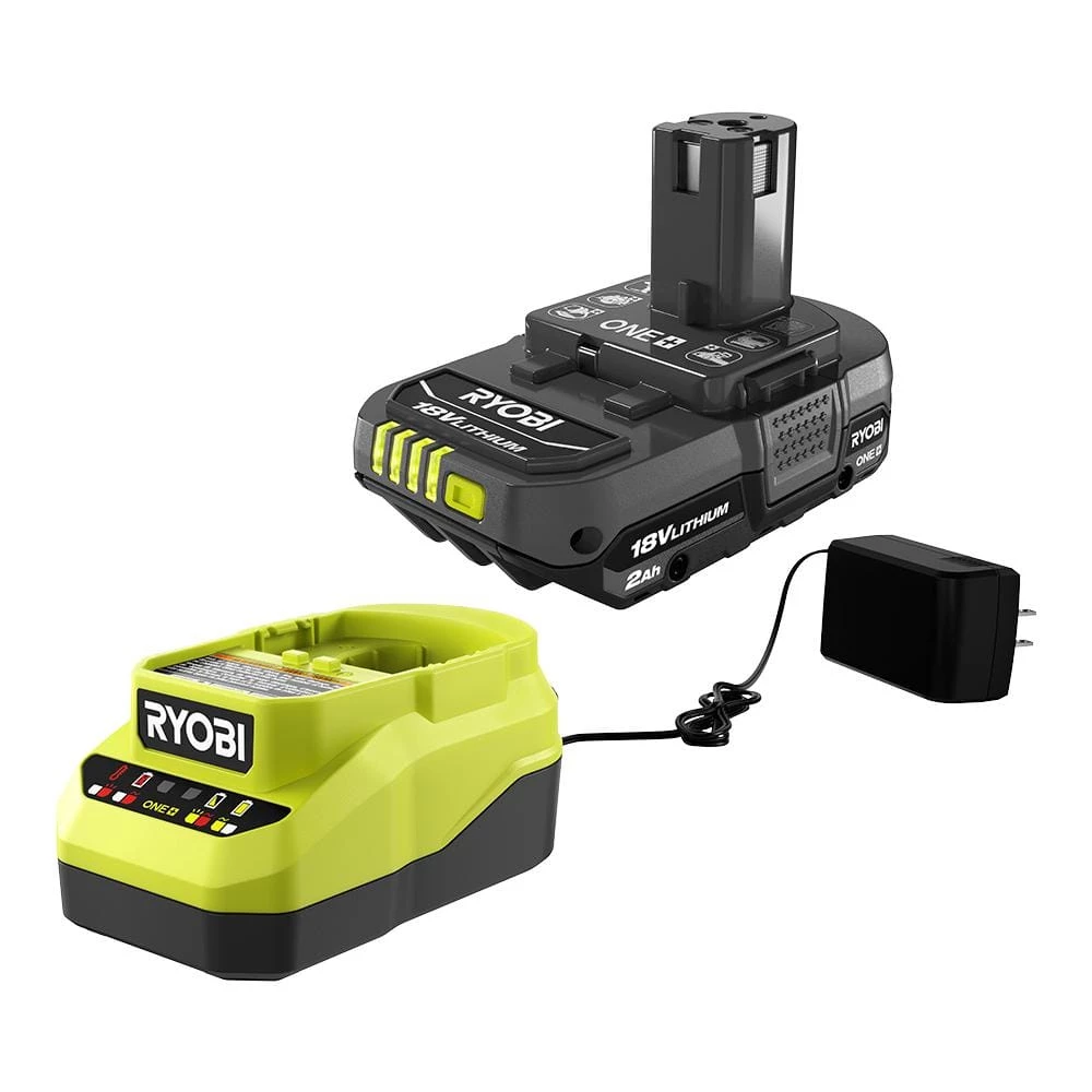 RYOBI ONE+ 18V Lithium-Ion 2.0 Ah Compact Battery and Charger Starter Kit 1 RYOBI ONE+ 18V Lithium-Ion 2.0 Ah Compact Battery and Charger Starter Kit