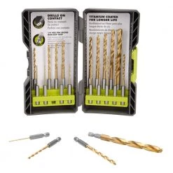 RYOBI Titanium Drill Bit Kit (22-Piece) 13 RYOBI Titanium Drill Bit Kit (22-Piece) -Power Tools Accessories Sales Shop ryobi twist drill bits ar2042 a0 1000